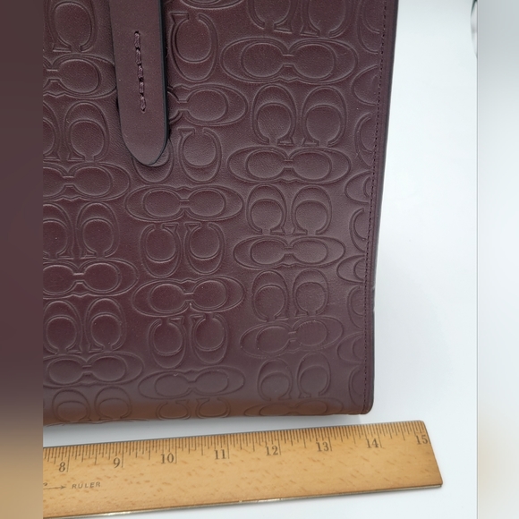 Coach Bags Coach Signature Embossed Charlie Carryall Oxblood Euc